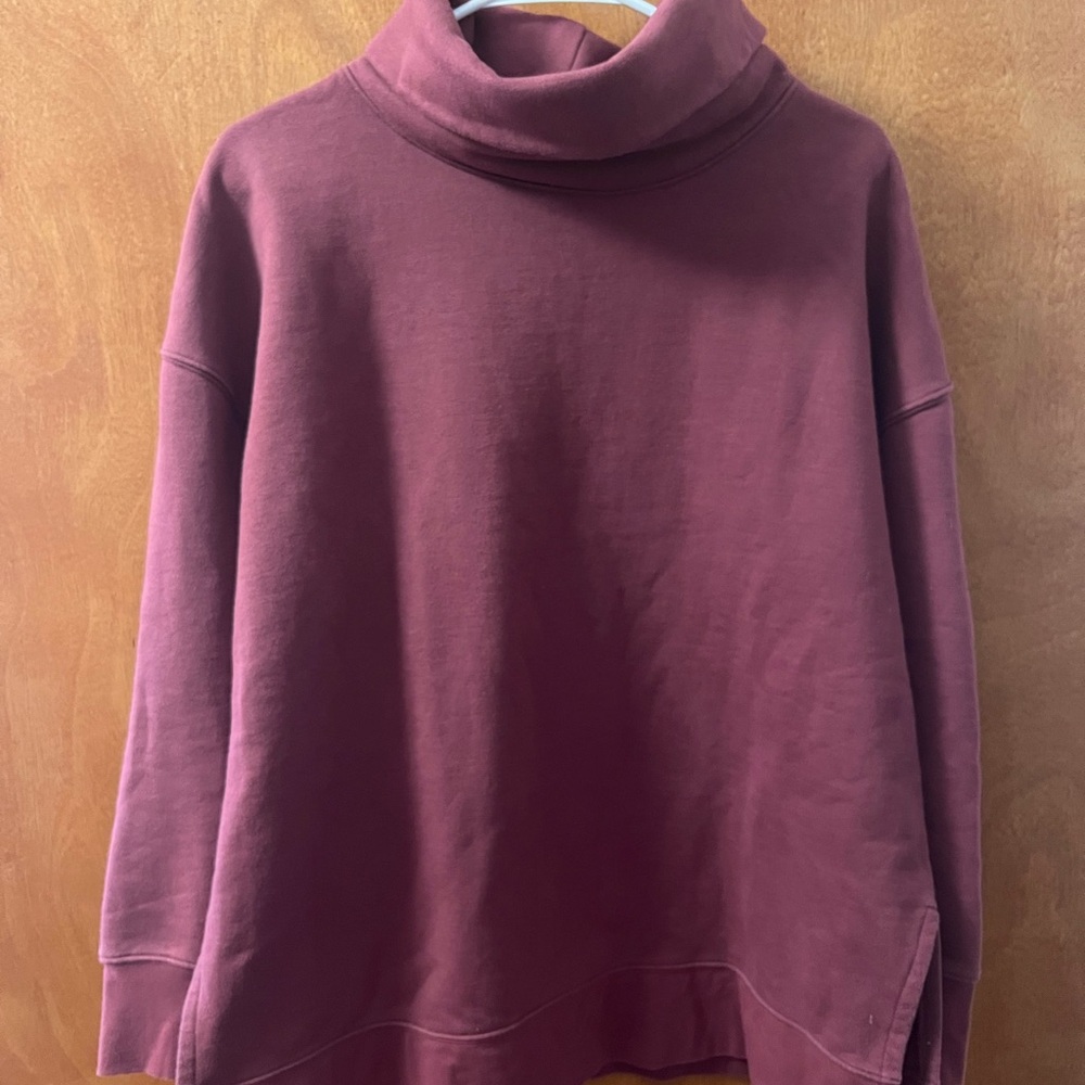 Women's Burgundy Turtleneck Sweater